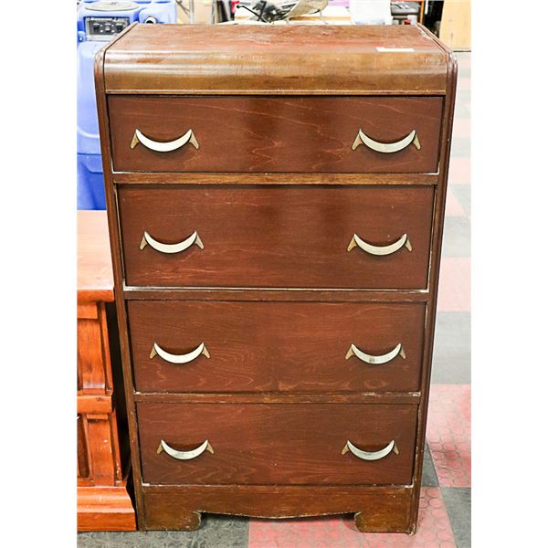 VINTAGE 4 DRAWER CHEST OF DRAWERS 45"H X 26"W X