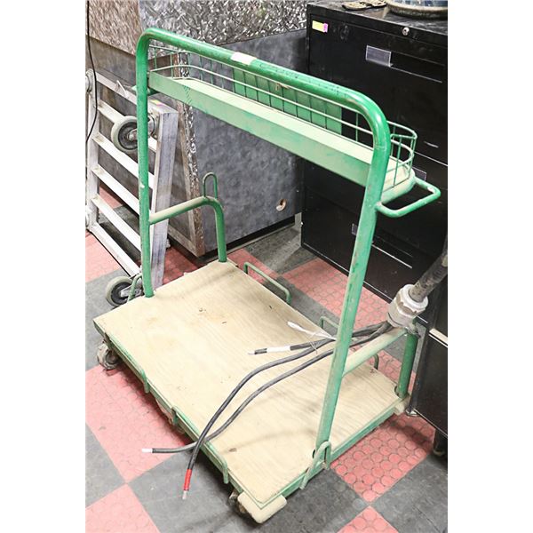 GREEN ROLLING UTILITY CART 40"X35" APPROX