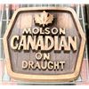 Image 1 : MOLSON CANADIAN ON DRAUGHT WOOD BAR SIGN
