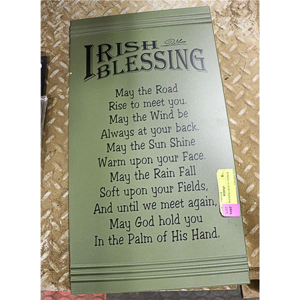18.5" X BLESSING SIGN 10" APPROX IRISH
