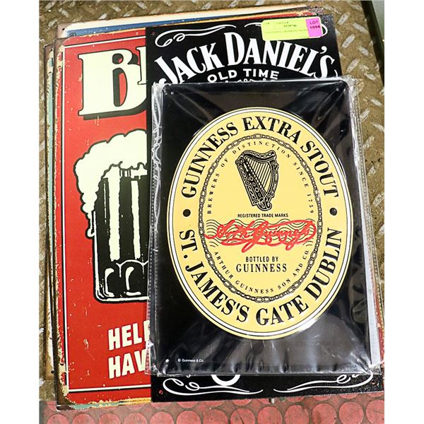 4 ALCOHOL DRINKING SIGNS