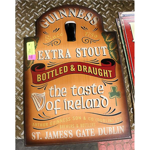 GUINNESS BAR SIGN 19.5" X 13.5" APPROX