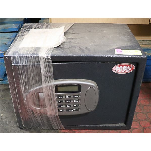 DARK GREY METAL SAFE 22 LBS 10"X10"X14 WITH