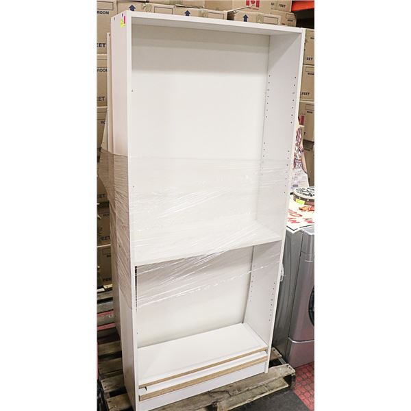 3 WHITE BOOKSHELVES LOT