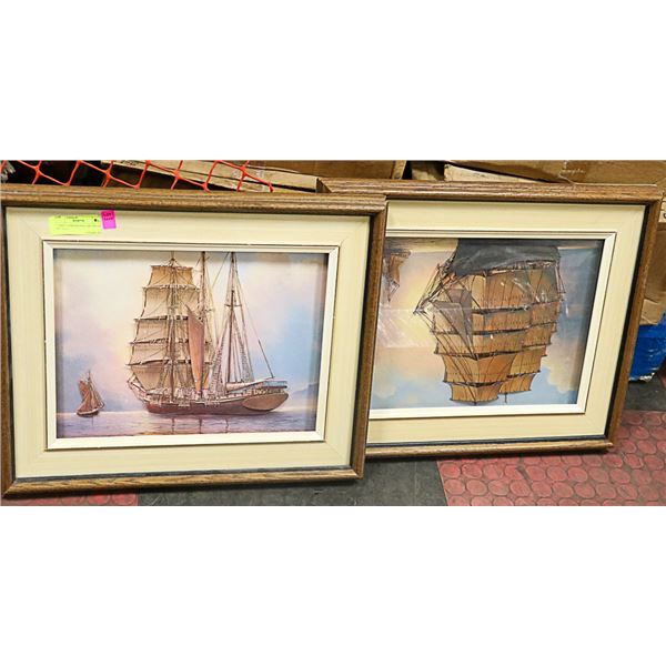 2 THREE DIMENSIONAL ART PIECES 18.5" X 22"