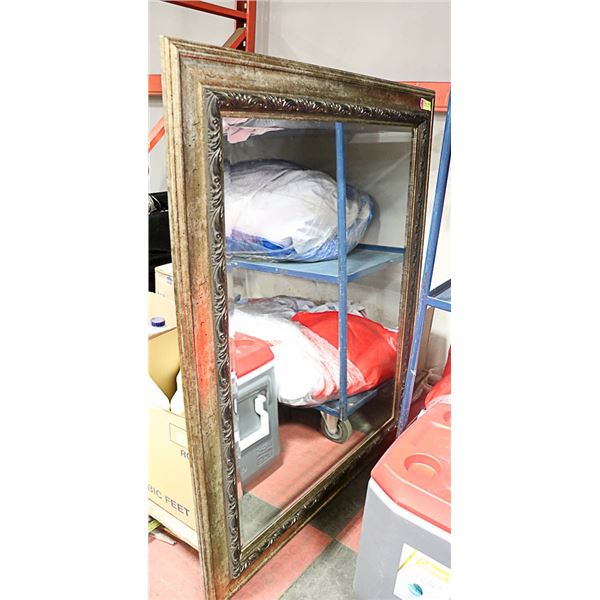 46" X 38" APPROX  BEVELLED GLASS MIRROR