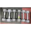 Image 1 : 6 HAND WEIGHTS 12LBS 10LBS 8LBS 2 OF EACH
