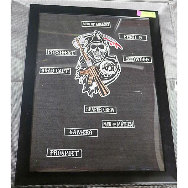 SONS OF ANARCHY FRAMED BADGE ART