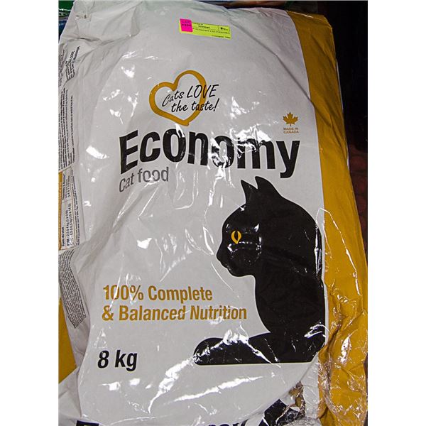 3 BAGS OF ECONOMY CAT FOOD 8KG