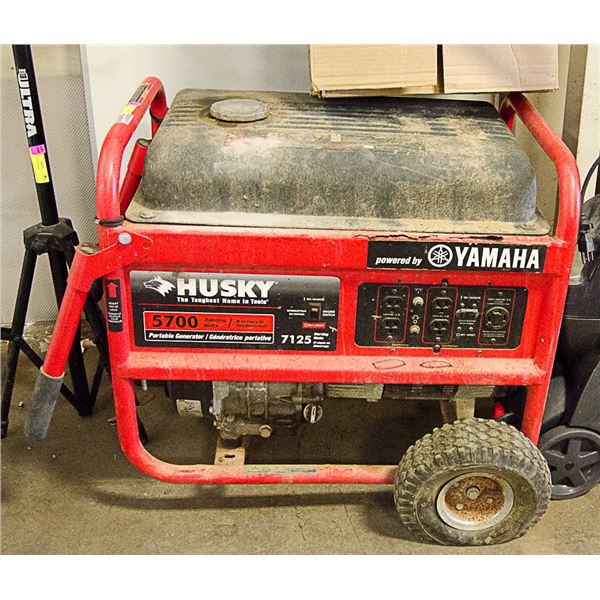 HUSKY 57OO WATT GAS GENERATOR, NO PULL START AS IS