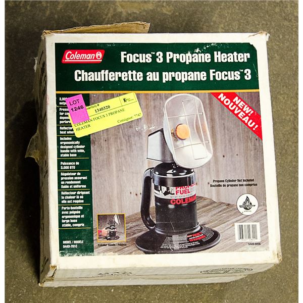 COLEMAN FOCUS 3 PROPANE HEATER