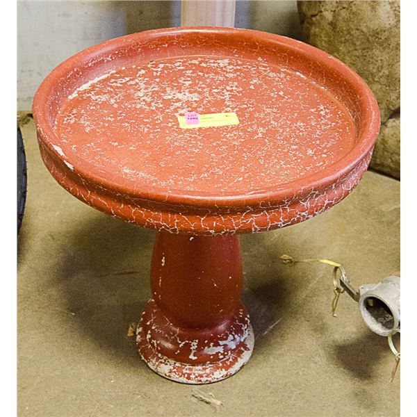 2 PIECE CONCRETE BIRDBATH 15" WIDE