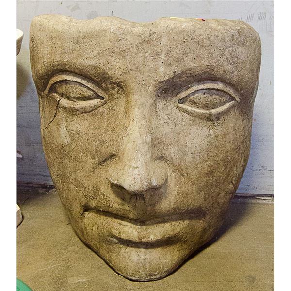 LARGE CONCRETE FACE LAWN ORNAMENT 24" TALL