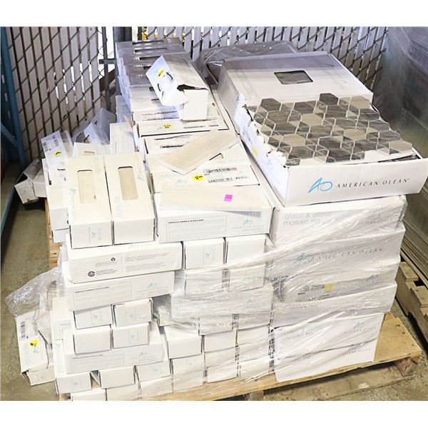 PALLET OF MOSAIC TILE & STONE TILE