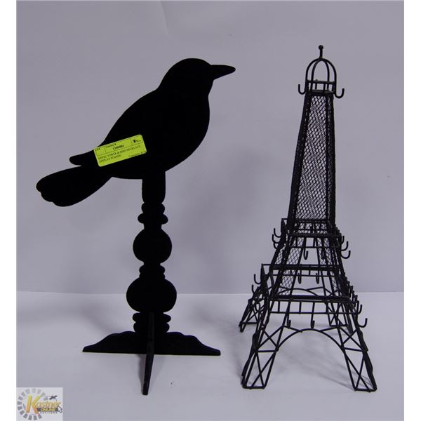 EIFFEL TOWER & BIRD NECKLACE DISPLAY STANDS