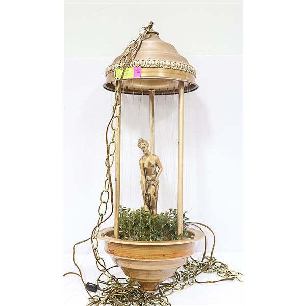 VINTAGE RED LIGHT NUDE GODDESS OIL RAIN LAMP.