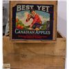 Image 3 : 2 APPLE BOXES VINTAGE CANADIAN LABELS