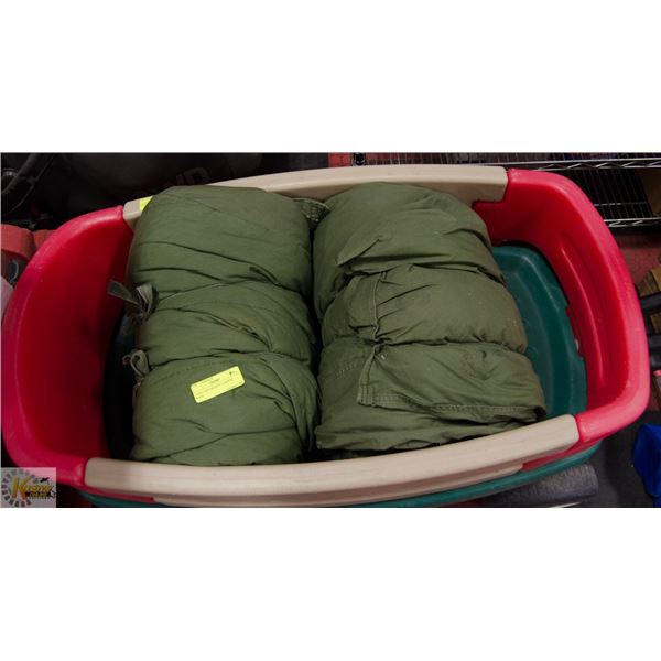 2 MILITARY MUMMY SLEEPING BAGS