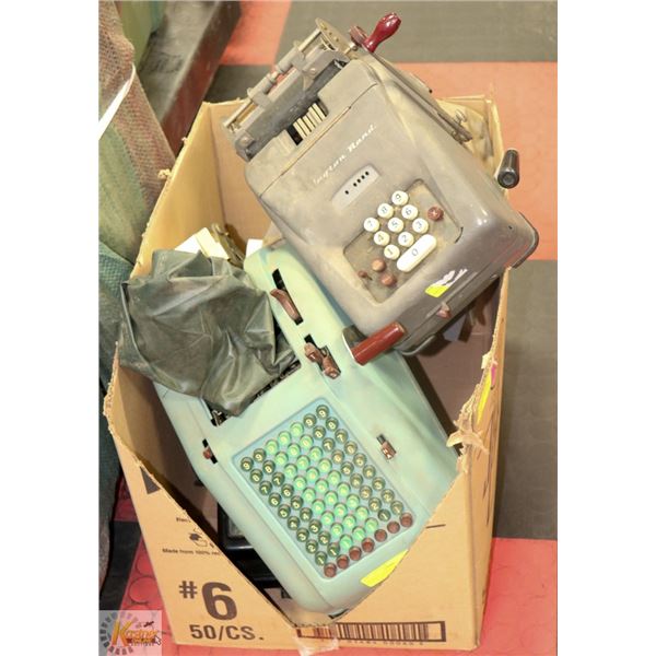 LOT OF 4 VINTAGE ADDING MACHINES