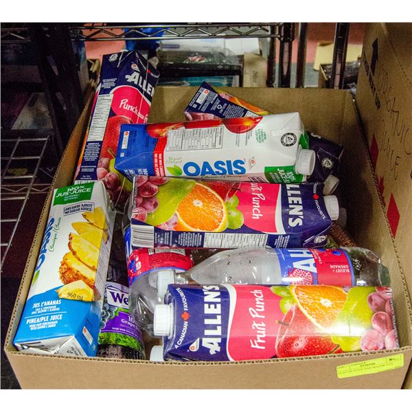 FLAT OF JUICE AND WATER LOT