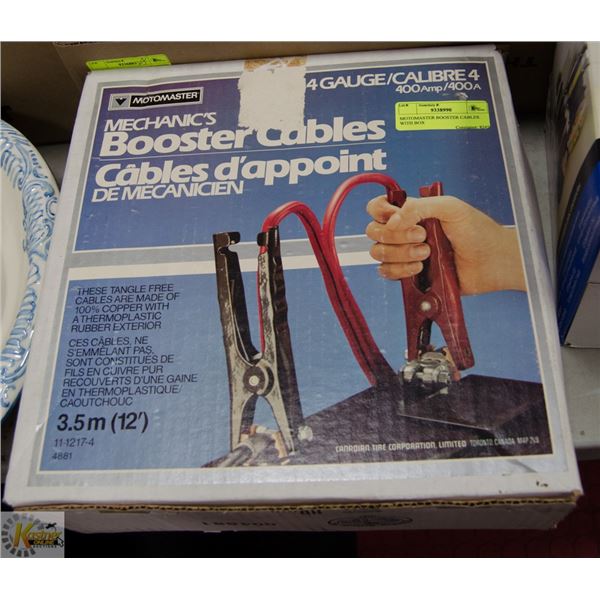 MOTOMASTER BOOSTER CABLES WITH BOX