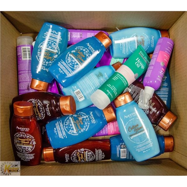 FLAT LOT OF SHAMPOO AND HAIR PRODUCTS