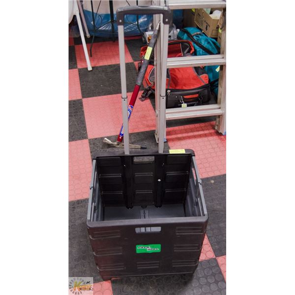 PACK AND ROLL CART ON WHEELS-FOLDS FLAT