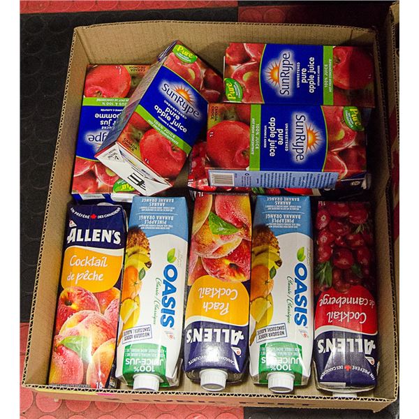 FLAT OF JUICE CONTAINERS