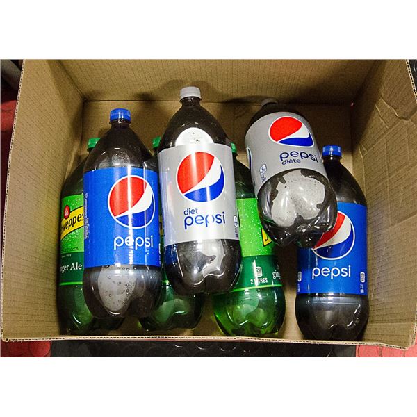 LOT OF 2 LITRE POP BOTTLES
