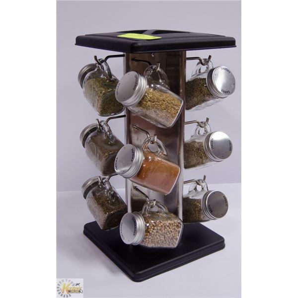 SPICE RACK WITH SPICES
