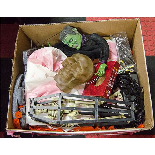 BOX OF HALLOWEEN DECORATIONS