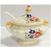 Image 1 : VINTAGE ESTATE SOUP TUREEN+ LADLE,HANDPAINTED