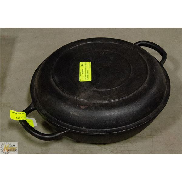 CAST IRON SKILLET WITH LID FROM PALM RESTAURANT