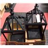 Image 1 : 2 BLACK METAL LANTERNS