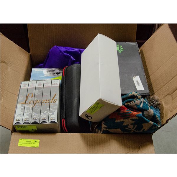 BOX OF ASSORTED HOME MISC ITEMS