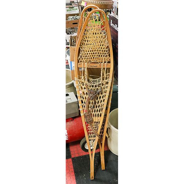 LARGE SET OF WOOD SNOW SHOES