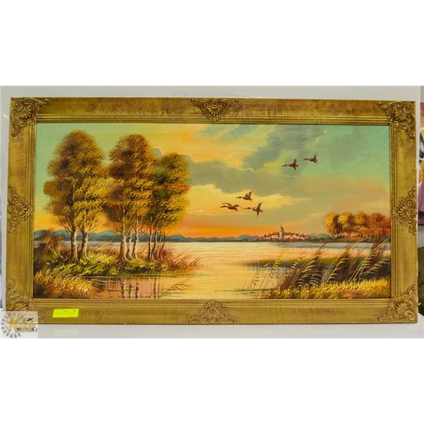 OIL ON CANVAS AUTUMN SCENE