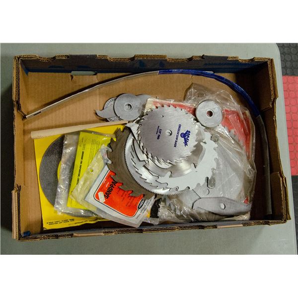 LOT OF VARIOUS SIZED SAW BLADES