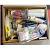 Image 1 : LARGE FLAT OF PAINTING SUPPLIES: INCLUDES ROLLERS,