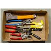 Image 1 : LOT OF ASSORTED SNIPS, PLIERS & TACK STAPLER