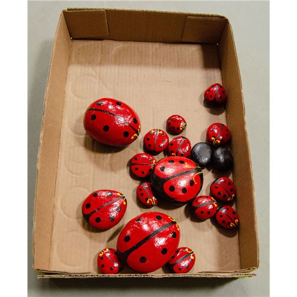 STONE LADY BUG FAMILY