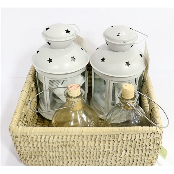 PATIO TEALIGHT LANTERNS AND WASP TRAPS.