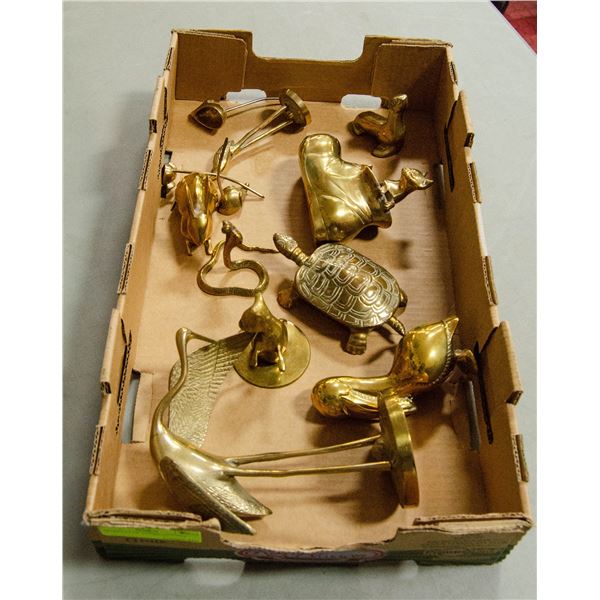 BRASS LOT OF ANIMAL FIGURES