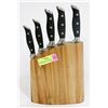 Image 1 : BUTCHER BLOCK GERMAN STAINLESS STEEL KNIFE SET
