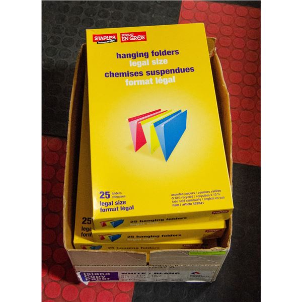BOX LOT OF LEGAL HANGING FOLDERS