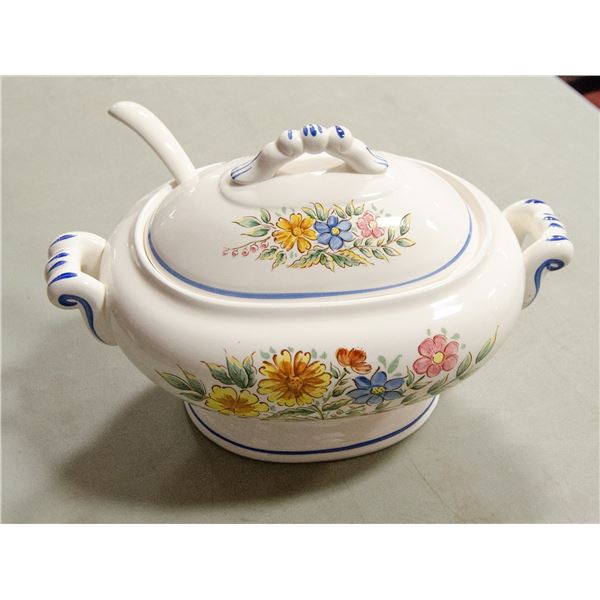SOUP TUREEN WITH LADLE