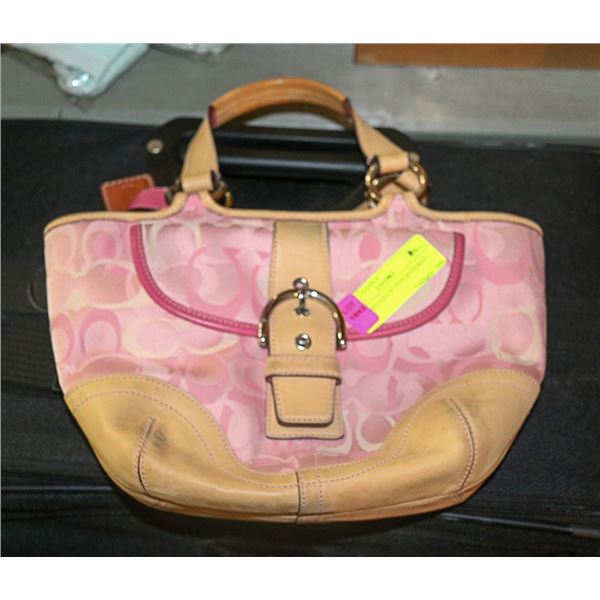 VINTAGE COACH  PINK HANDBAG