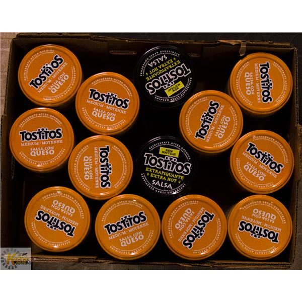 FLAT LOT OF TOSTITOS SALSA CON QUESO AND SALSA
