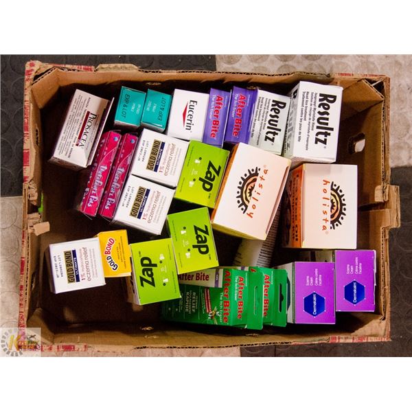 FLAT LOT OF SKIN CARE PRODUCTS