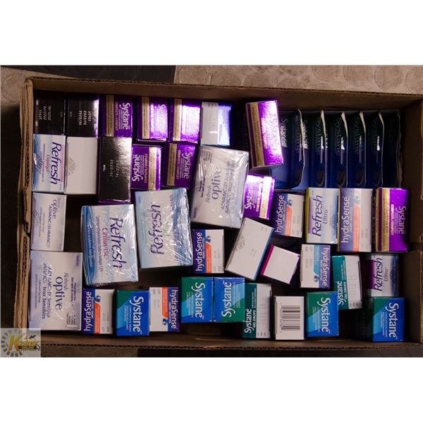 BOX LOT OF EYE CARE PRODUCTS